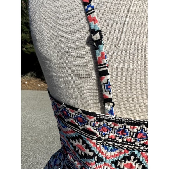 Forever 21 Top Medium Multicolor Tank Full Zip Sleeveless Western Rayon Womens - Picture 4 of 10